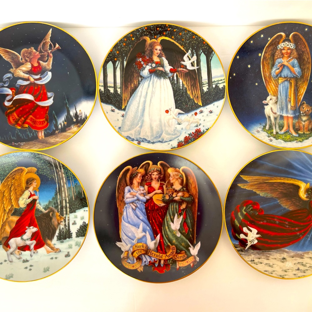 The Renaissance Angels Hamilton Plate Collection 1995 Christmas.
